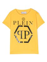 Philipp Plein Junior t-shirt en coton à logo imprimé - Jaune