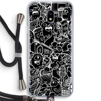 Vexx Black City : Samsung Galaxy J3 (2017) Transparant Hoesje met koord