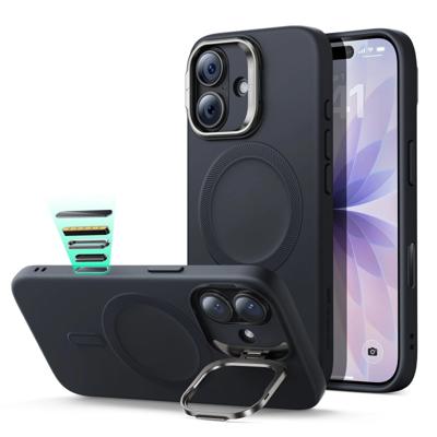 iPhone 17 Cloud Soft Magnetic Case (Camera Control, Stash Stand) - Black