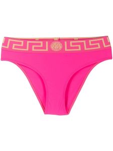 Versace bas de bikini à bande Greca - Rose