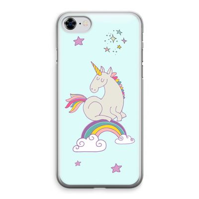 Regenboog eenhoorn: iPhone 8 Transparant Hoesje