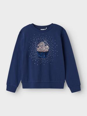 Name it winter sweater meisjes - blauw - regular fit - NkfNuasa