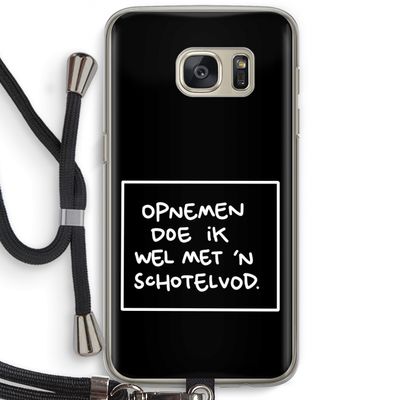 Schotelvod: Samsung Galaxy S7 Transparant Hoesje met koord