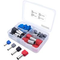 TRU COMPONENTS T1903C026 Assortiment adereindhulzen 2.5 mm², 4 mm², 6 mm², 10 mm² Deels geïsoleerd Blauw, Grijs, Zwart, Rood 36 stuk(s)