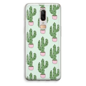 Cactus Lover: OnePlus 6 Transparant Hoesje