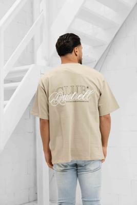 Quotrell Futura T-Shirt Heren Beige/Wit - Maat S - Kleur: BeigeWit | Soccerfanshop