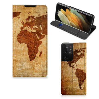 Samsung Galaxy S21 Ultra | Book Cover | Wereldkaart