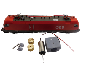 micromotor NF043C N motor ombouwset voor Fleischmann DB BR 182, ÖBB 1016/1116/1216, u.a.