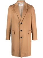 FURSAC cashmere single-breasted coat - Marron