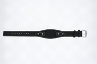Horlogeband Fossil ES9875 Onderliggend Leder Zwart 6mm
