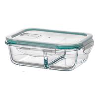 Lunchbox Ovenza Transparant Siliconen Borosilicaatglas Rechthoekig 630 ml