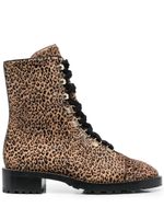 Stuart Weitzman bottines à imprimé animalier 40 mm - Marron