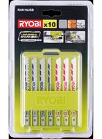 Ryobi RAK10JSB | 10-delig Decoupeerzaagblad Set compatibel met RJS720, RJS750, RJS850, RJS980 en RJS1050 - 5132002702 - 5132002702