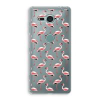 Flamingoprint groen: Sony Xperia XZ2 Compact Transparant Hoesje