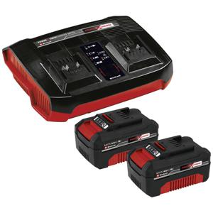 Einhell Power X-Change PXC-Starter-Kit 2x 4,0Ah & Twincharger Kit 4512112 Accu en acculader voor gereedschap 18 V 4 Ah Li-ion