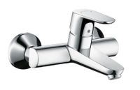 Hansgrohe Focus wastafelkraan waterbesparend wandmontage chroom - thumbnail