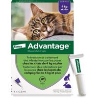 VOORDEEL 80 - 4 antiparasitaire pipetten - Voor katten en konijnen vanaf 4 kg