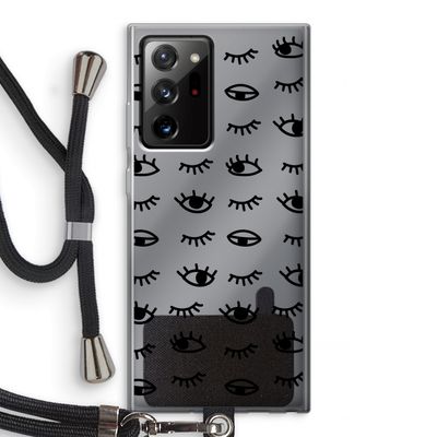 Eye pattern #2: Samsung Galaxy Note 20 Ultra / Note 20 Ultra 5G Transparant Hoesje met koord