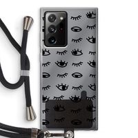 Eye pattern #2: Samsung Galaxy Note 20 Ultra / Note 20 Ultra 5G Transparant Hoesje met koord