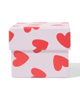 HEMA Doos S 9x11x11cm karton hartjes (rood)