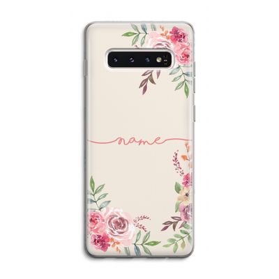 Rozen: Samsung Galaxy S10 4G Transparant Hoesje