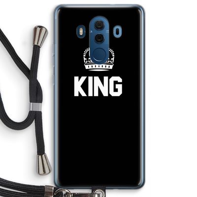 King zwart: Huawei Mate 10 Pro Transparant Hoesje met koord