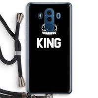 King zwart: Huawei Mate 10 Pro Transparant Hoesje met koord King zwart: Huawei Mate 10 Pro Transparant Hoesje met koord