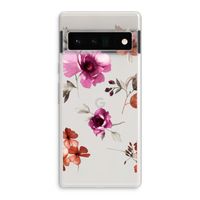Geschilderde bloemen: Google Pixel 6 Pro Transparant Hoesje