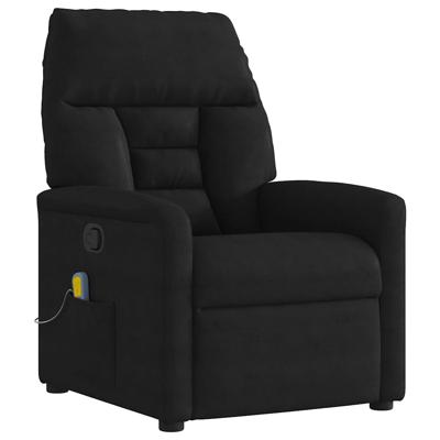 Massagestoel microvezelstof zwart