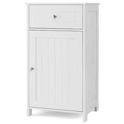 Badkamerskast Badkast met Lade & Deur Moderne Opbergkast voor Badkamer Woonkamer Keuken 43 x 34 x 77 cm Wit