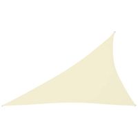 vidaXL Zonnescherm driehoekig 4x5x6,4 m oxford stof crèmekleurig - thumbnail