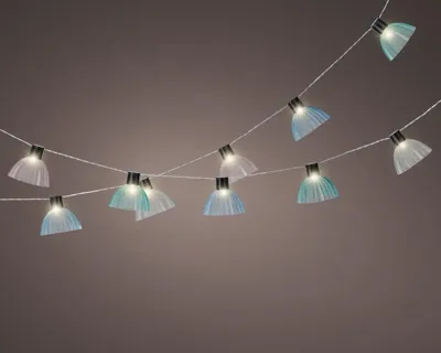 Lumineo solar stringlights lichtsnoer - Meerkleurig blue tone
