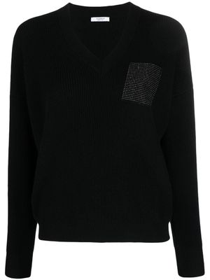 Peserico pull en maille métallisée - Noir