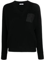 Peserico pull en maille métallisée - Noir