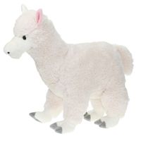 Pluche knuffel dieren witte Alpaca van 40 cm