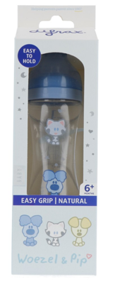 Difrax Handgreep Babyfles 240ml - Woezel & Pip