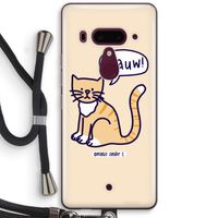 Miauw: HTC U12+ Transparant Hoesje met koord