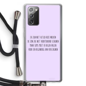 Regenboog: Samsung Galaxy Note 20 / Note 20 5G Transparant Hoesje met koord