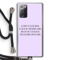 Regenboog: Samsung Galaxy Note 20 / Note 20 5G Transparant Hoesje met koord