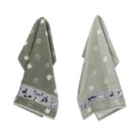 Thee- en keukendoek Forest Animals Green