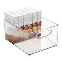 iDesign - Opbergbox met Handvaten, 20.3 x 25.4 x 12.7 cm, Stapelbaar, Kunststof, Transparant - iDesign Kitchen Binz - thumbnail