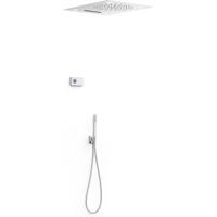 Regendouche set electronisch Tres Shower technology | Inbouw | Thermostaatkraan | 3-weg | Vierkant | Chroom