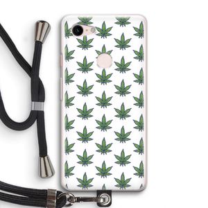 Weed: Pixel 3 Transparant Hoesje met koord