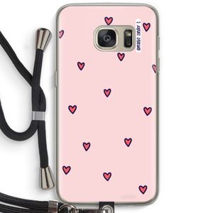 Hartjes: Samsung Galaxy S7 Transparant Hoesje met koord