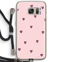 Hartjes: Samsung Galaxy S7 Transparant Hoesje met koord