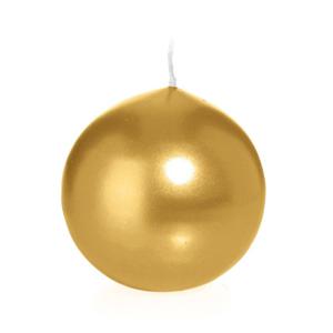 Trend Candles Bolkaars glad - goud - 7 cm - 16 branduren - ronde kaarsen