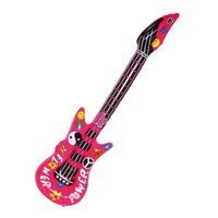 Opblaasbare flower power gitaar   - - thumbnail