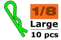 Body clips voor 1/8, groen, large, 45 graden gebogen (10 stuks) - thumbnail