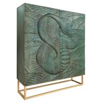 Highboard SNAKE 120cm turquoise mangohout - 45303 - thumbnail