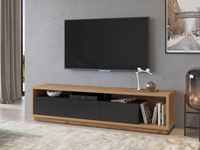 Tv-meubel CELIA 3 lades wotan eik/zwart - thumbnail